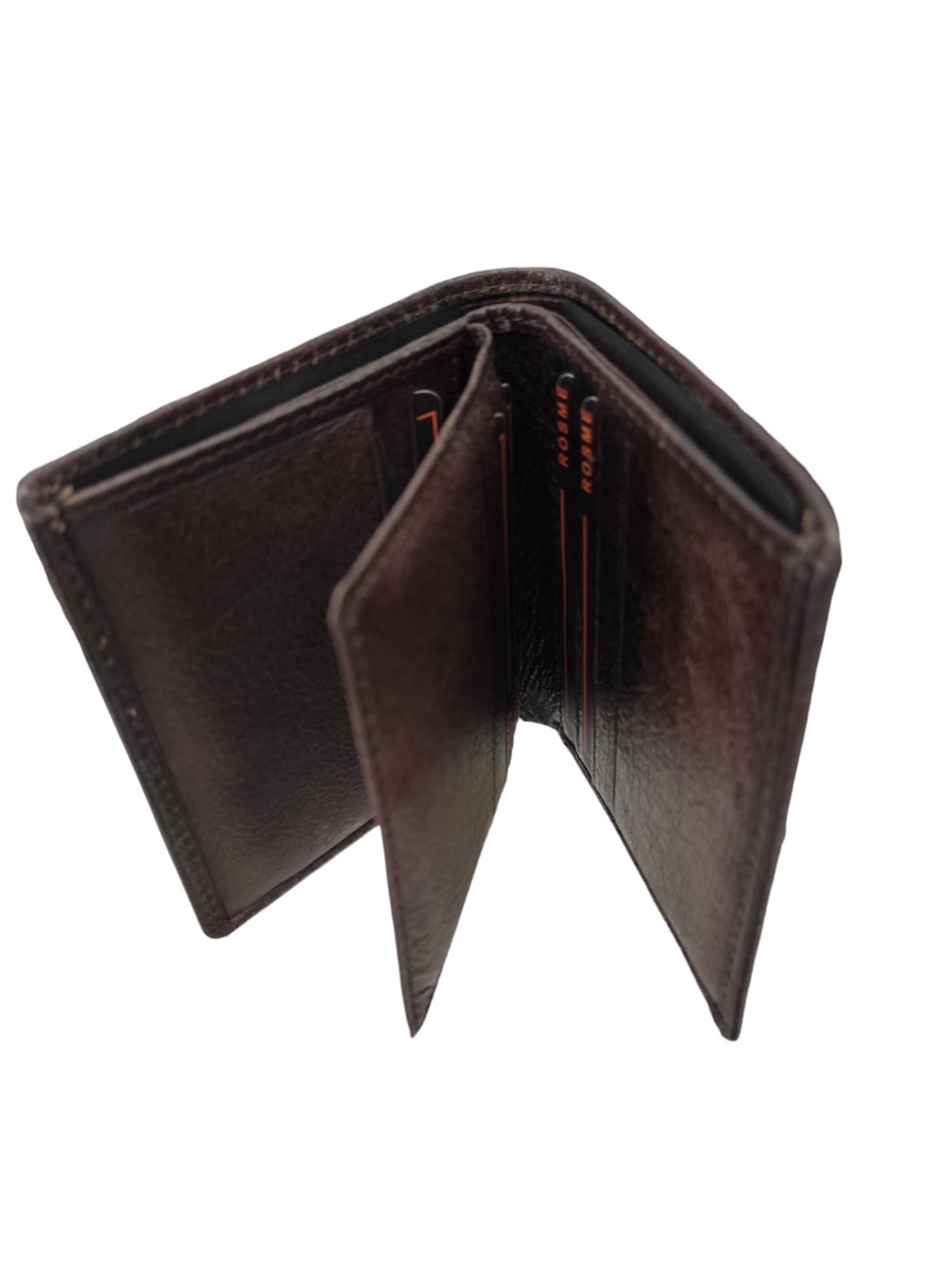 Billetera de hombre marrón sin monedero - Imagen 2