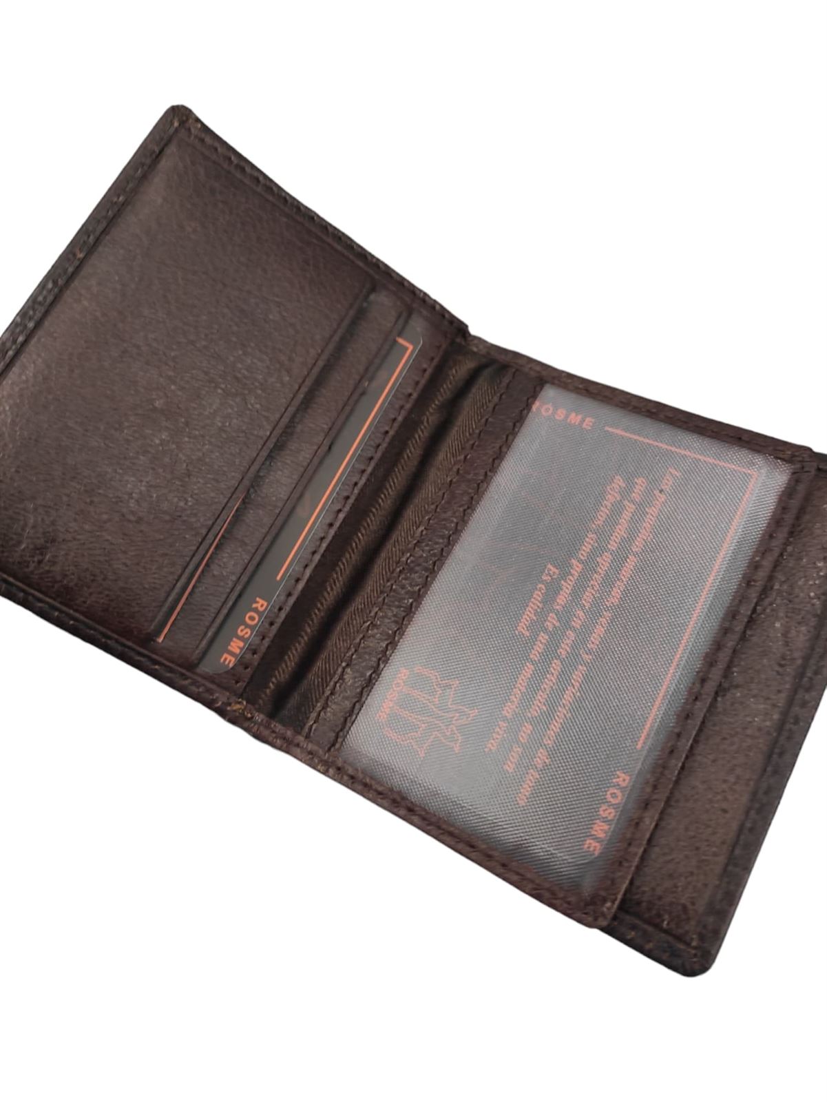 Billetera de hombre marrón sin monedero - Imagen 3
