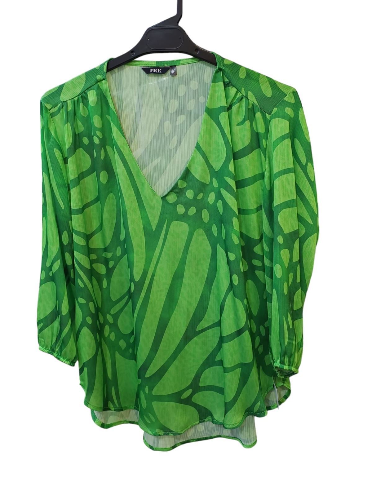 Blusón vaporoso tonos verde - Imagen 4