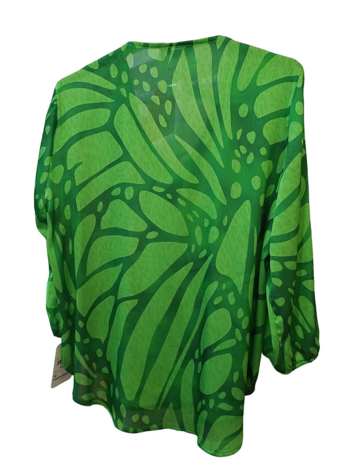 Blusón vaporoso tonos verde - Imagen 5