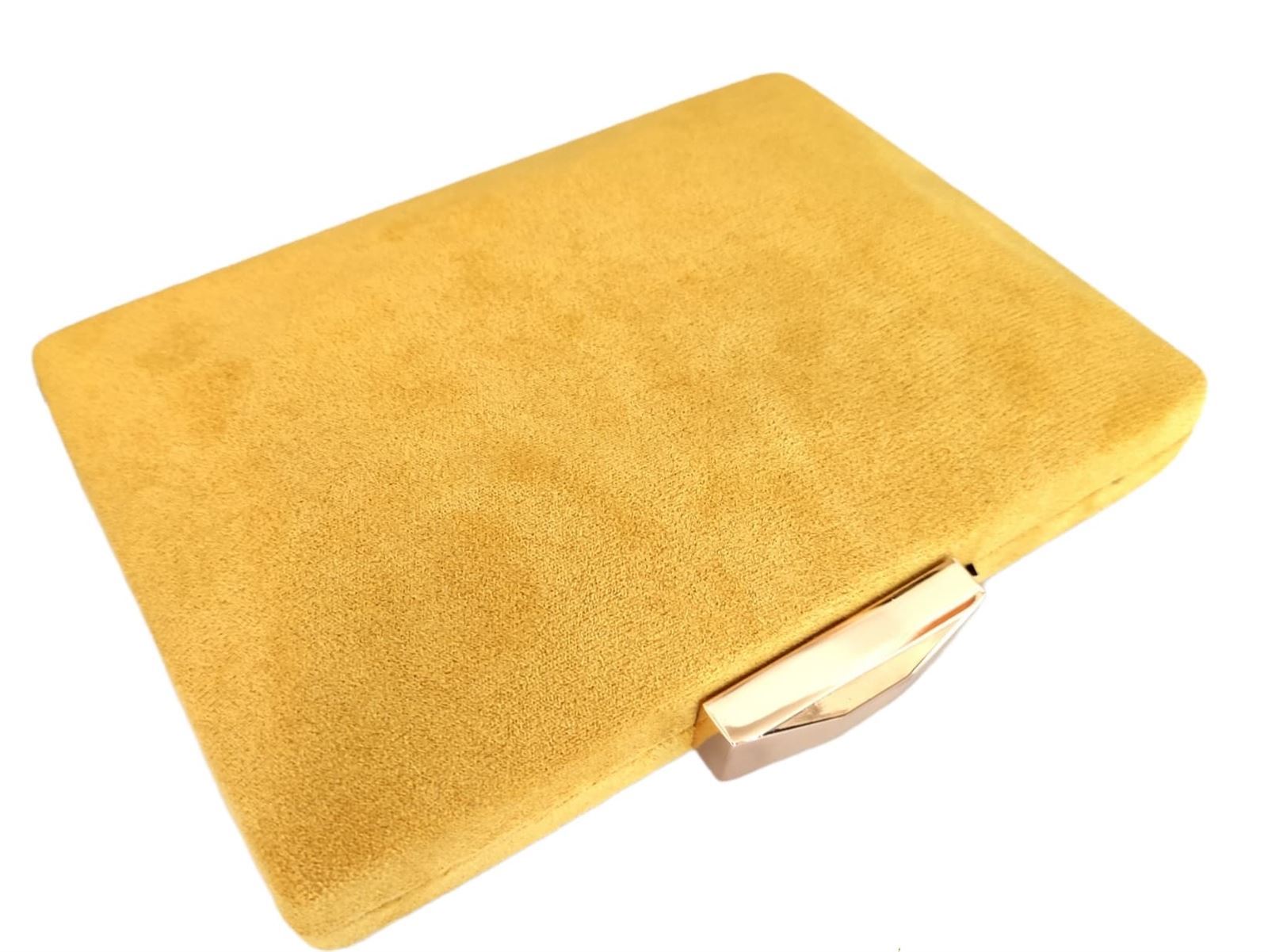Bolso clutch amarillo mostaza - Imagen 1