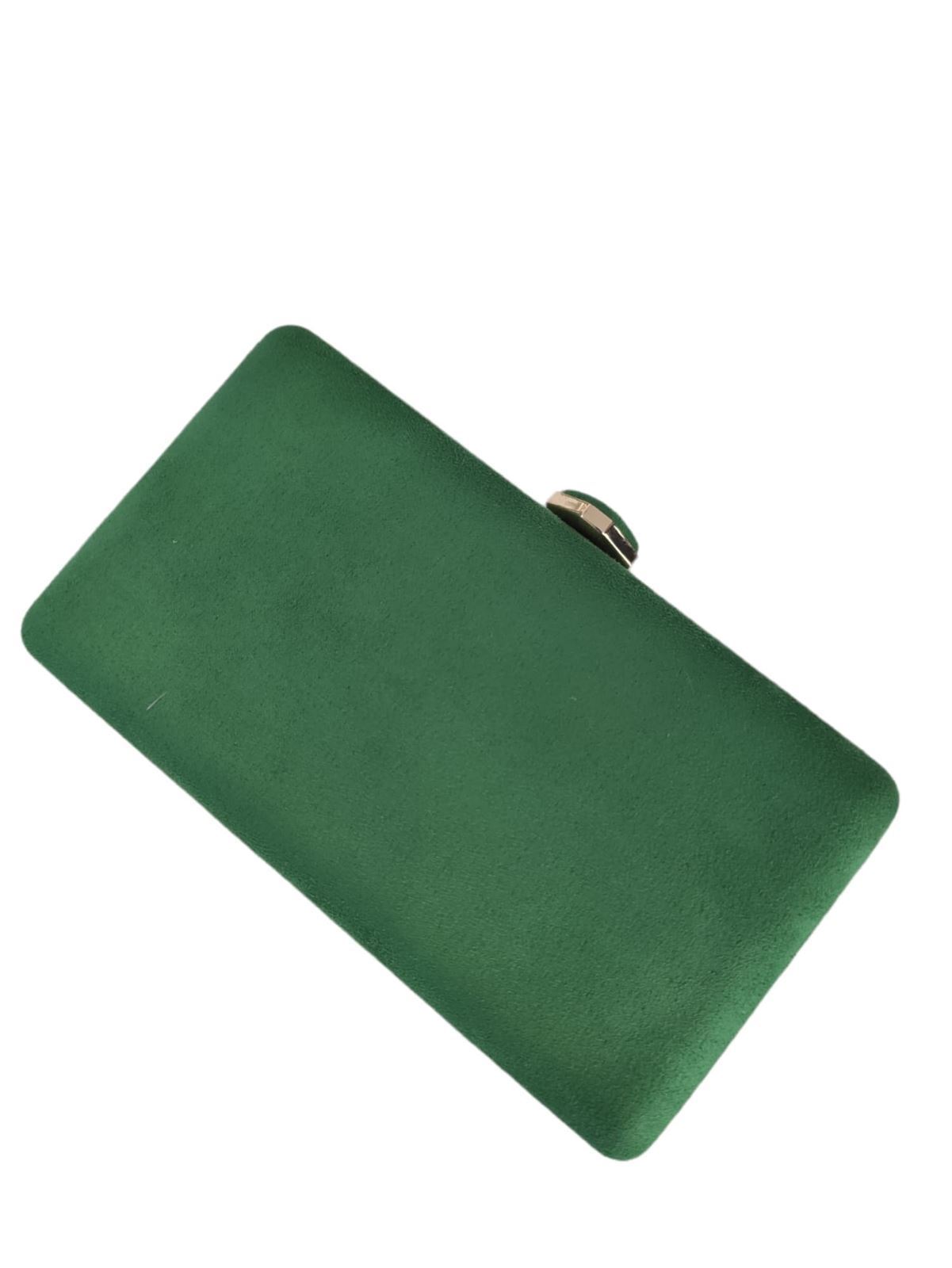 Bolso clutch de fiesta en verde hierva - Imagen 4