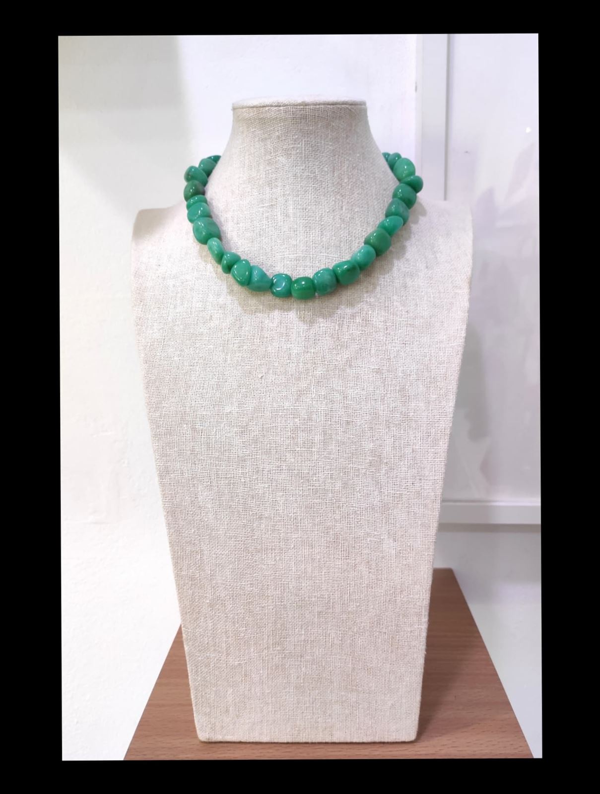Collar corto con piedra verde turquesa - Imagen 3
