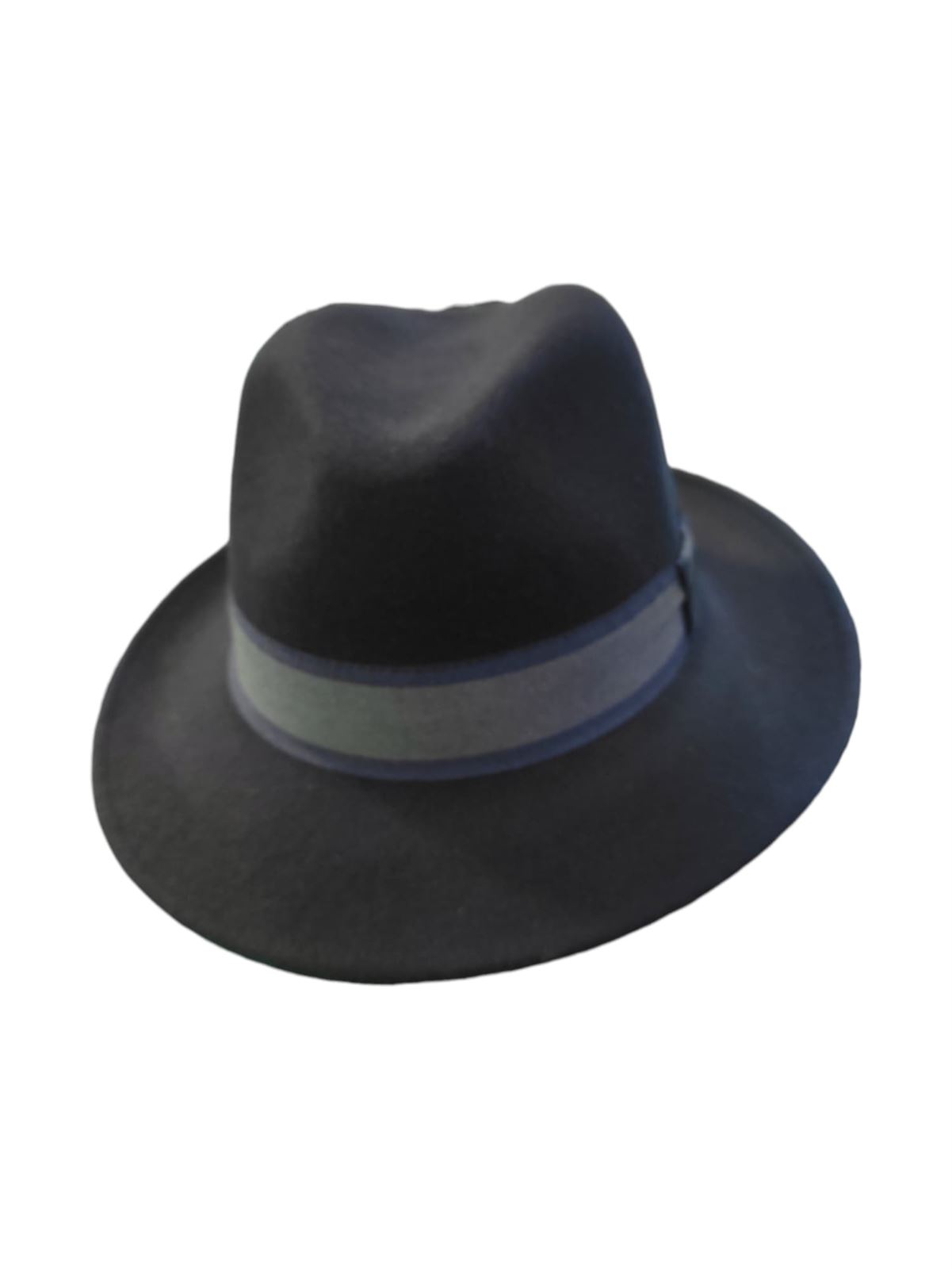 Sombrero azul borsalino de lana - Imagen 2