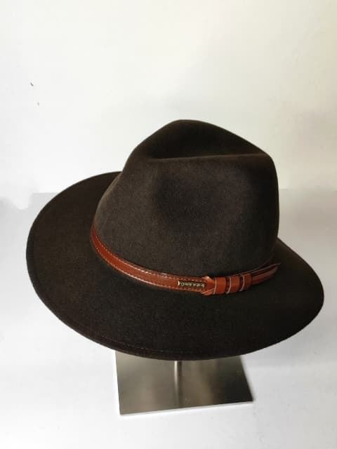 Sombrero en lana merino marrón de oliver hats - Imagen 2