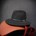 Sombrero fedora negro de lana - Imagen 1